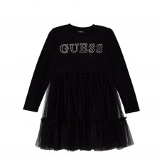 GUESS φόρεμα παιδικό J5YK03KAUH0-JBLK μαυρο